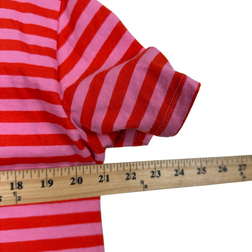 Free Assembly Womens Tee Size L Stranger Things 80s Retro Boxy Stripe Hawkins - Picture 7 of 7